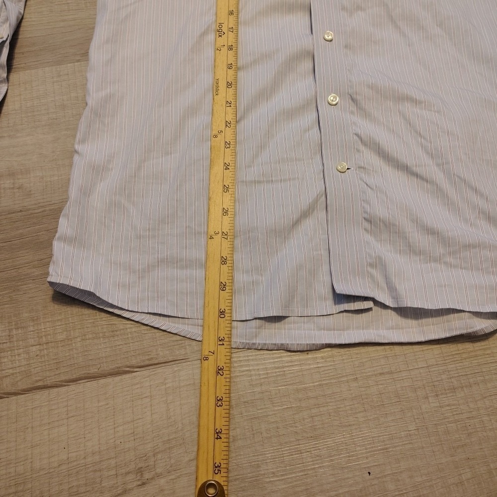 eton contemporary 16.5 42 Dress Shirt‎ Long Sleeve Striped Light Blue  Oxford - Picture 5 of 7